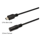 Buy now Onvian 3.5mm Female to 5 Pin Mini USB Male Microphone Adapter Cable at indiglob india