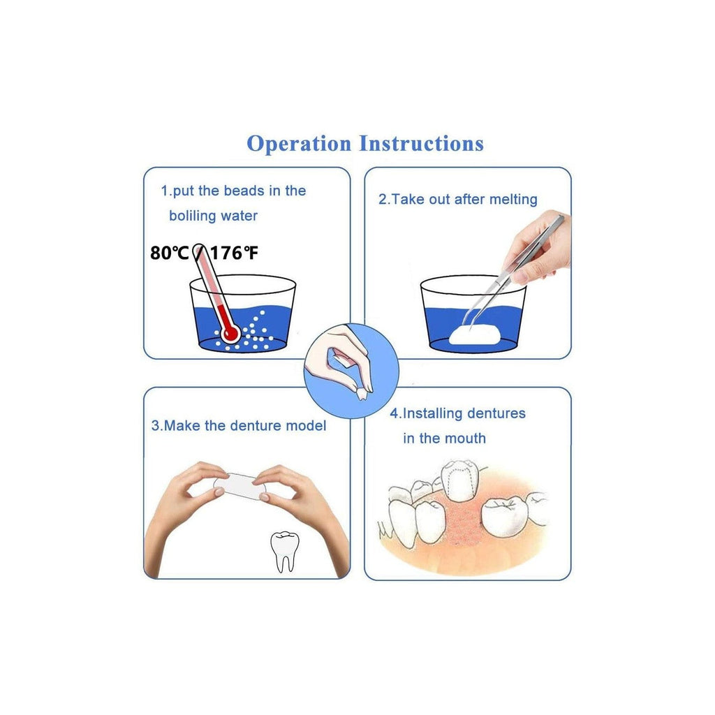Buy now Tooth Repair Kit-Thermal Beads for Filling Fix The Missing and Broken Tooth or Adhesive The Denture Fake Teeth at indiglob india