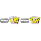 Feather Double Edge Safety Razor Blades - (50 Count) - Platinum Coated Hi-Stainless Steel Razor Blades - Fits Most Safety Razors - Super Sharp for Close Shaves - Japanese Quality