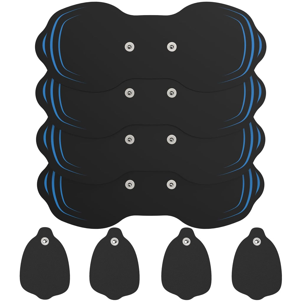 MASTOGO 8 Pcs Reusable Multiple Time Tens Unit Replacement Pads in 2 Sizes