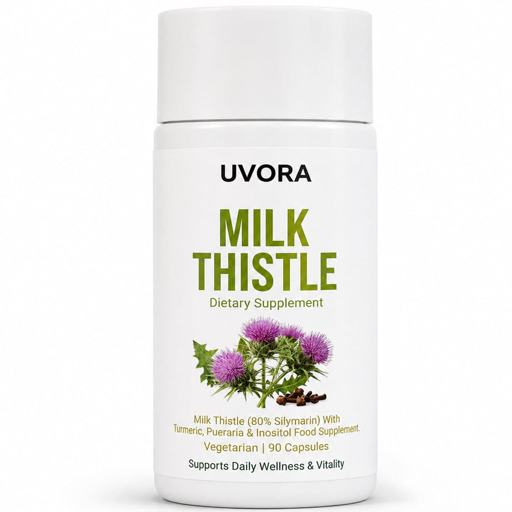 Uvora - Milk Thistle Liver Detox, Milk Thistle Supplement, 90 Caps