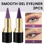 Featuring two smooth gel eyeliner pencils in a vibrant purple, perfect for enhancing your eyes. Premium imported quality.