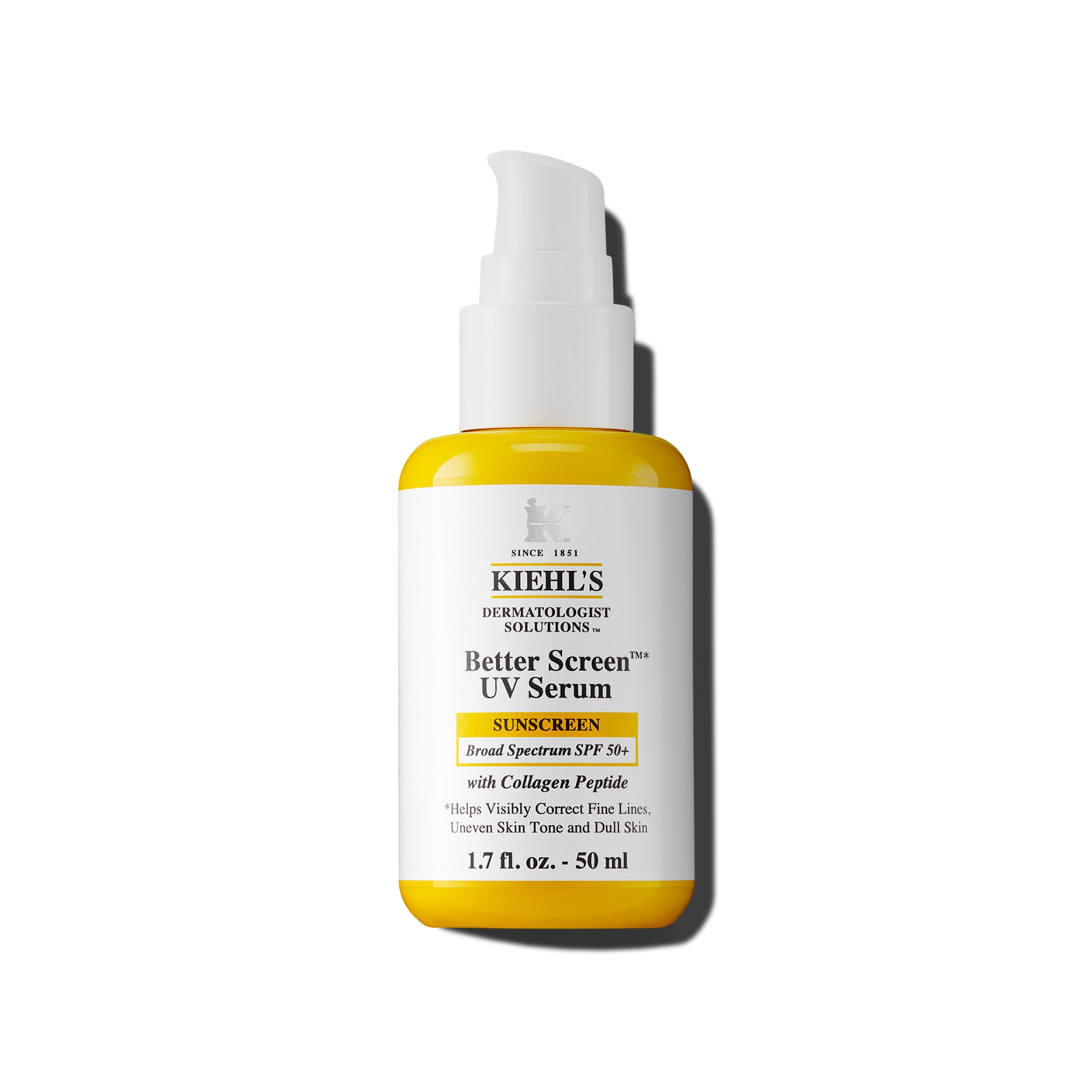 Kiehl's - Better Screen UV Serum SPF 50+ Facial Sunscreen, Collagen Peptide | Facial Sunscreen for Shielding UVA & UVB - With Collagen Peptide - Corrects Visible Signs of Aging