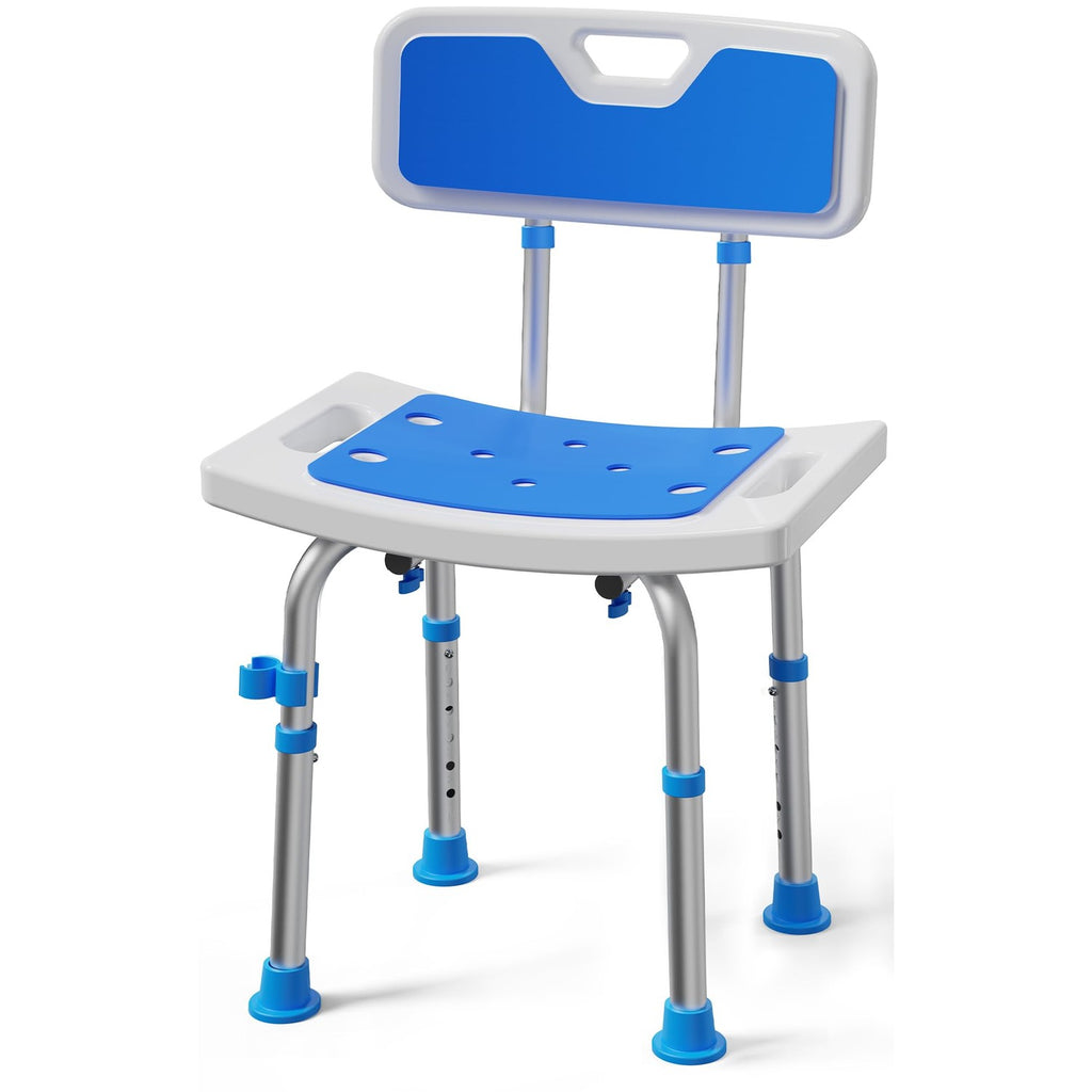 Shower Chair for Inside Shower, 400 lbs Adjustable Chair with Back