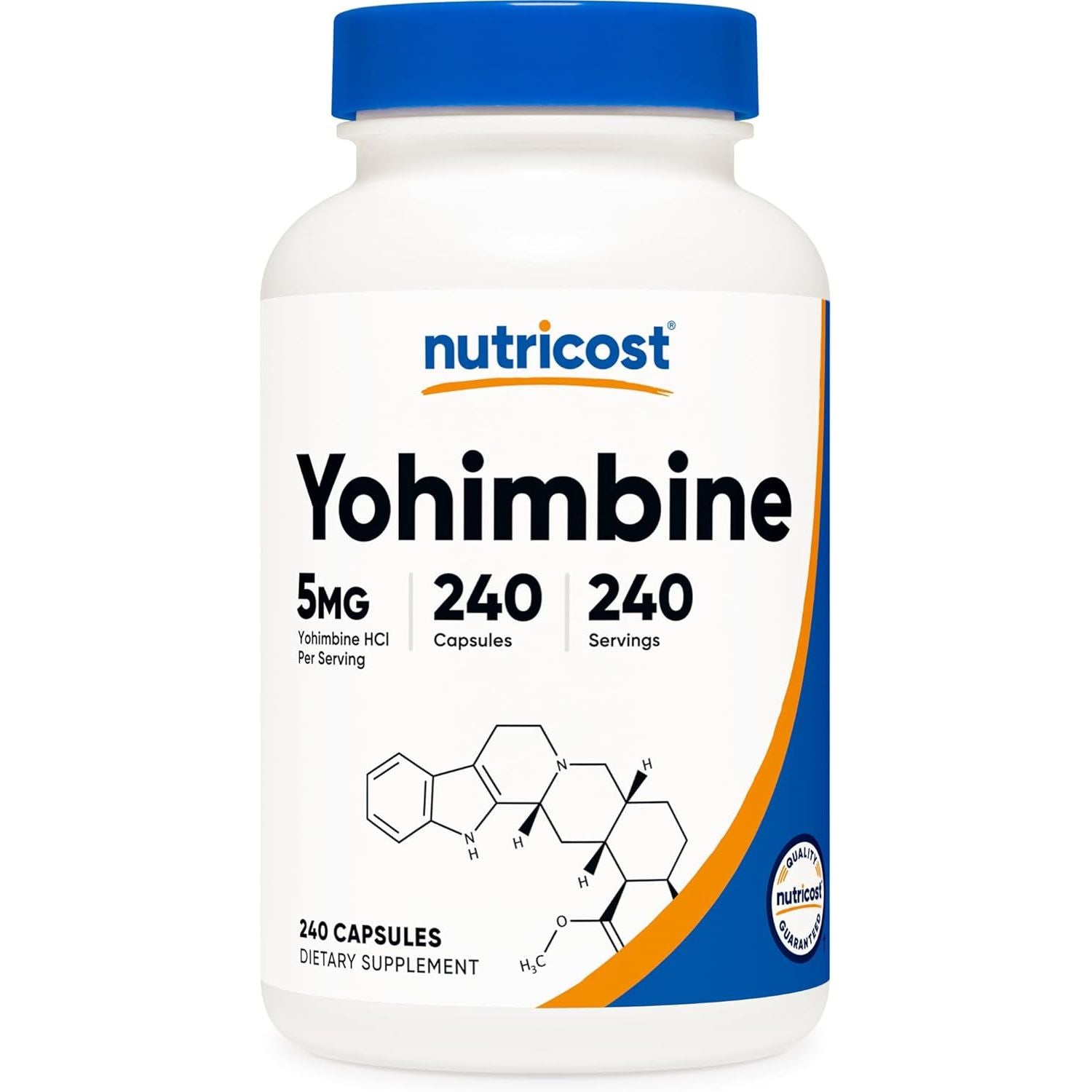 Buy now Nutricost Yohimbine HCl 5mg, 240 Capsules Extra Strength - Gluten Free, Non-GMO at indiglob india
