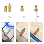 Bicycle Presta Schrader Valve Adaptor, 16PCS YASI Brass Bike Pump Adapters, Ball Pump Needle, Balloon Inflatable Toys Nozzle Inflator Adapter, Air Pump Accessories for Standard Pump or Air Compressor1