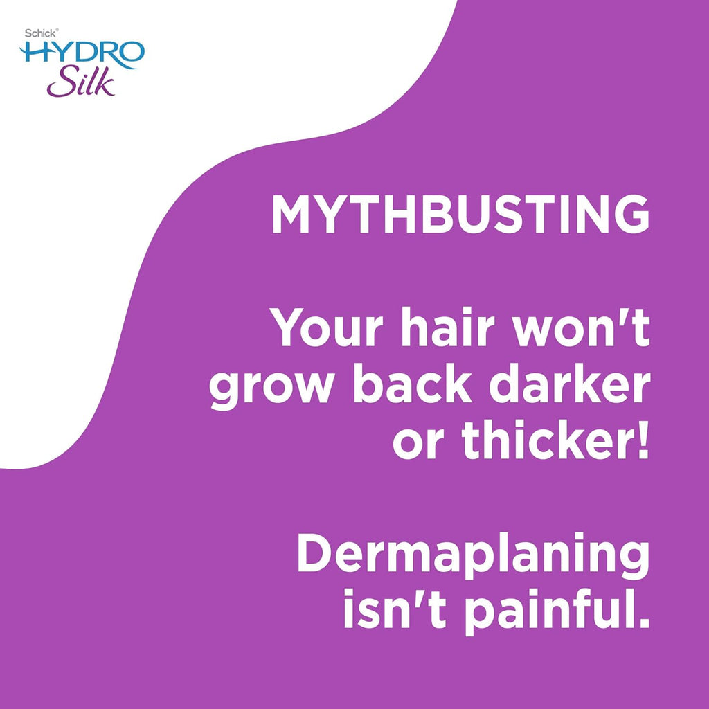 Buy now Schick Hydro Silk Dermaplaning Wand, Dermaplaning Tool for Face | Dermaplane Razor for Women Face, Eyebrow Razor, Peach Fuzz Remover, Includes 1 Weighted Metal Handle with 6 Refill Blades at indiglob india