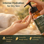 USDA Organic Castor Oil, 100% Pure Cold-Pressed Hexane-Free, 16 Oz | For Hair Growth, Stomach, Fuller Lashes & Brows, Skin Nourishment – Ricinoleic Fatty Acids, Unrefined, Glass Bottle with Pump