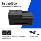 HP DeskJet 4355 Wireless All-in-One Color Inkjet Printer, Scanner, Copier, Best-for-Home, 3 Month Trial of Instant Ink Included, AI-Capable (AJ4Y0A)