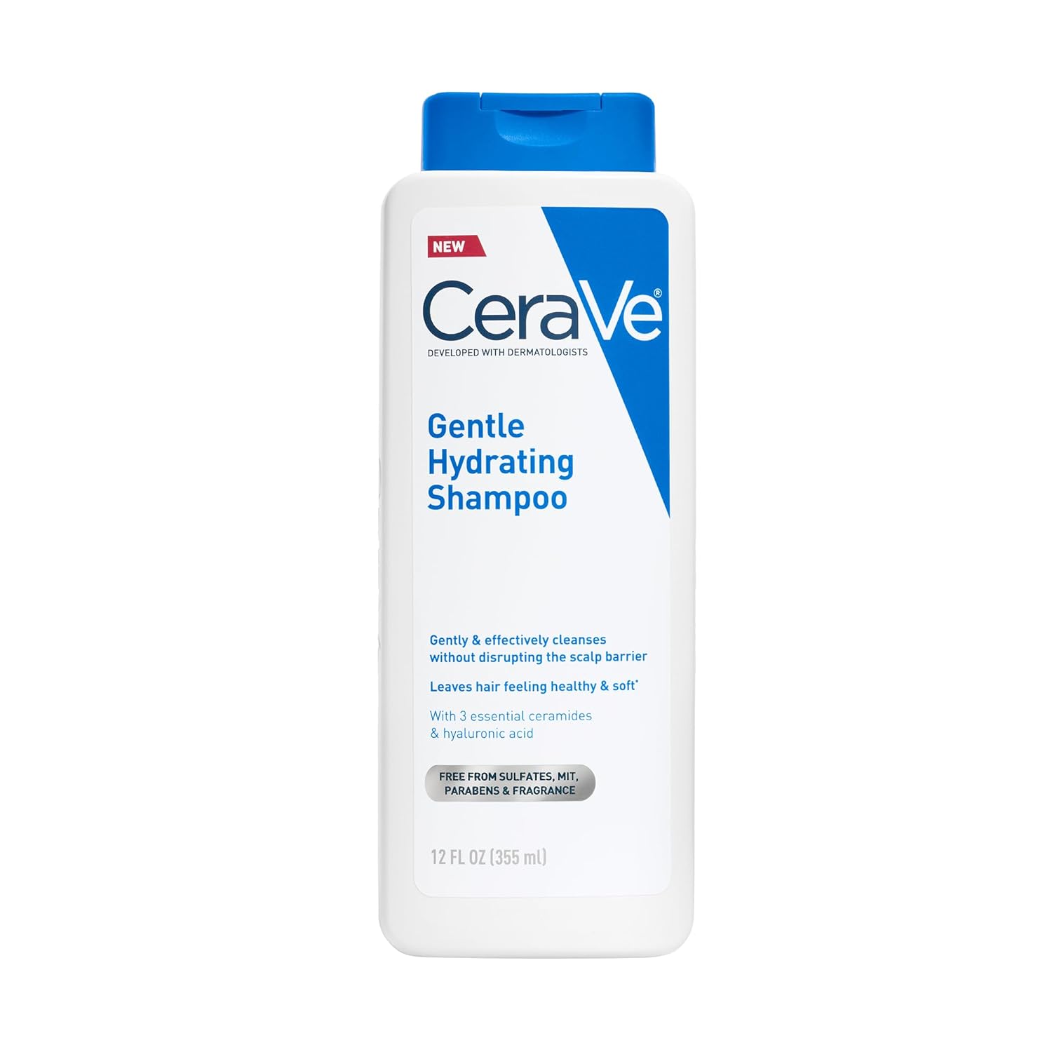 Buy now CeraVe Gentle Hydrating Shampoo, With Ceramides, Niacinamide & Hyaluronic Acid For Soft, Healthy Looking Hair & Scalp, Sulfate Free & Color Safe Shampoo, For All Hair Types, 12 Oz 12 Fl Oz (Pack of 1) at indiglob india