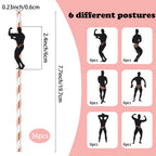 36 Pcs Bachelorette Straws, Funny Male Dancer Drinking Straws for Bachelorette Party, Bridal Shower Party, Party Favors Decorations Supplies