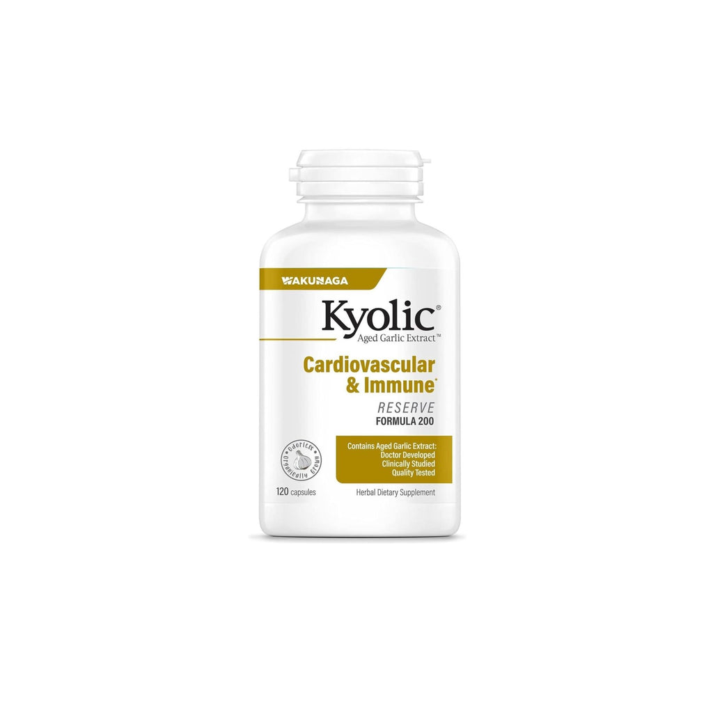 Kyolic Age Cardiovascular & Immune* Formula 200 (Reserve), 60 Capsules | High Potency Reserve Formula Aged Garlic Extract to Support Overall Heart Health, Circulation and Immune System, GMO-Free