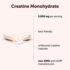 Creatine Monohydrate 5,000mg, 500 Capsules | Pure Creatine Pills – Micronized + Unflavored Powder Source, Easy Absorption | Keto, Non-GMO