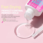 GELPARTY 8ml Brush-On Nail Glue for Press On Nails & Tips, Quick Dry