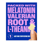 NuStrips™ Fast-Dissolving Sleep Strips with 5mg Melatonin, Valerian Root, L-Theanine & Vitamin B6 – Blueberry Flavor - Natural Sleep Aid, Vegan, Non-GMO, Gluten Free – Fall Asleep Fast (3 Strips)