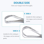 Cafhelp 2-Pack Tongue Scraper, 100% 304 Surgical Stainless Steel Tongue Cleaner for Both Adults and Kids, Professional Reduce Bad Breath Metal Tongue Scrapers, Help Your Oral Hygiene (with 2 cases)