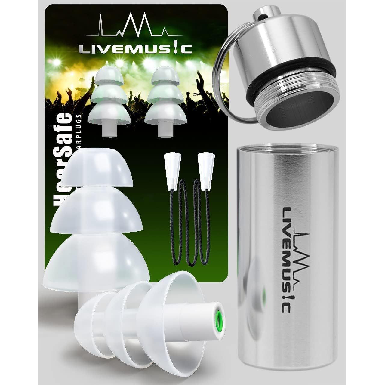Buy now HearSafe Ear Plugs - High Fidelity Earplugs for Musician, Concert, Drummer, DJ & Clubbing - Reusable, Comfortable - Noise Protection, Cancelling (Standard Size) at indiglob india