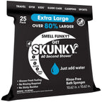 Skunky XL Disposable Rinse-Free Bath Sponges, No-Shower, Elder Care