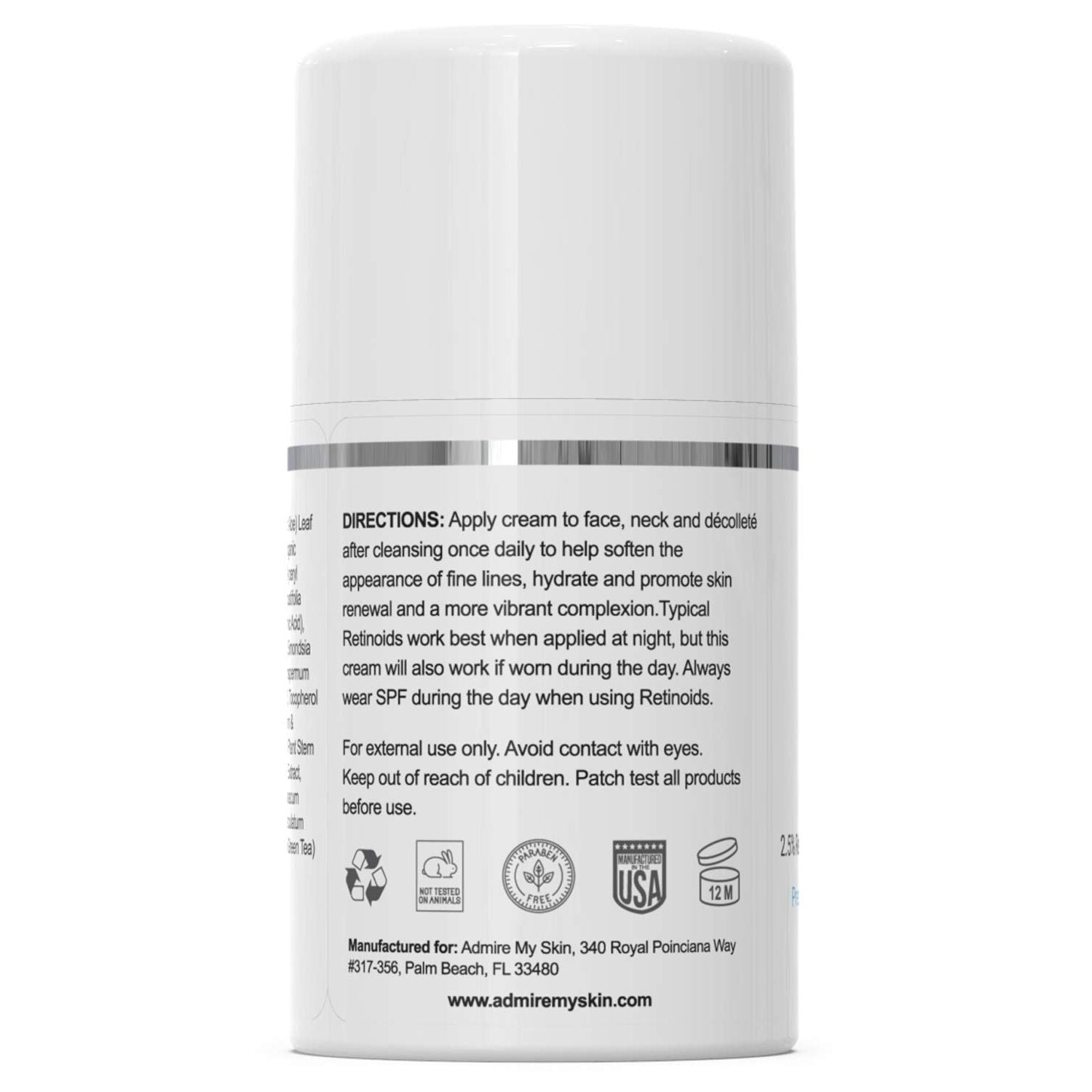 Buy now Admire My Skin Potent Retinoid Cream - Anti Aging Retinol Cream Moisturizer to Help Clear Acne Prone Skin, Eliminate Wrinkles and Provide You With That Healthy Youthful Glow at indiglob india