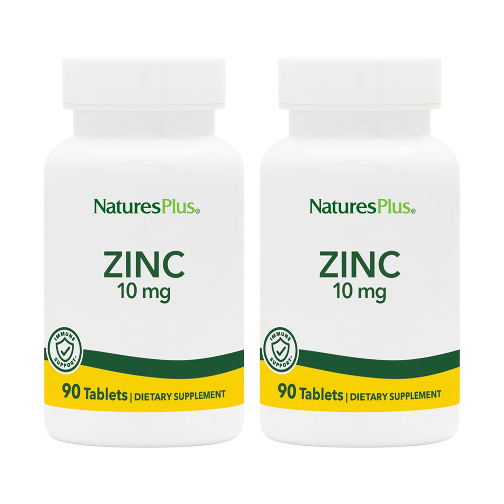 NaturesPlus Zinc - 50 mg, 90 Tablets - Supports Immune Health & Overall Well-Being - High-Potency Amino Acid Chelate Form - Gluten Free, Vegetarian - 90 Servings