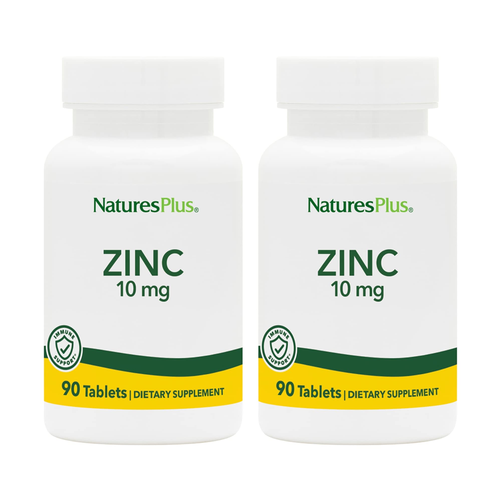 NaturesPlus Zinc - 50 mg, 90 Tablets - Supports Immune Health & Overall Well-Being - High-Potency Amino Acid Chelate Form - Gluten Free, Vegetarian - 90 Servings
