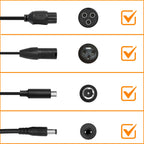 48V Electric Bike Charger 54.6V 2A Fast Charger, 13S Lithium Battery Charger with 5 Plugs, for Ebike, Electric Bicycle, Scooter, One Wheel, Rad Power Bike