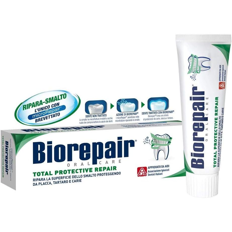 Buy now Biorepair:"Total Protective Repair" Toothpaste with microRepair * 2.5 Fluid Ounce (75ml) Tube * [ Italian Import ] at indiglob india