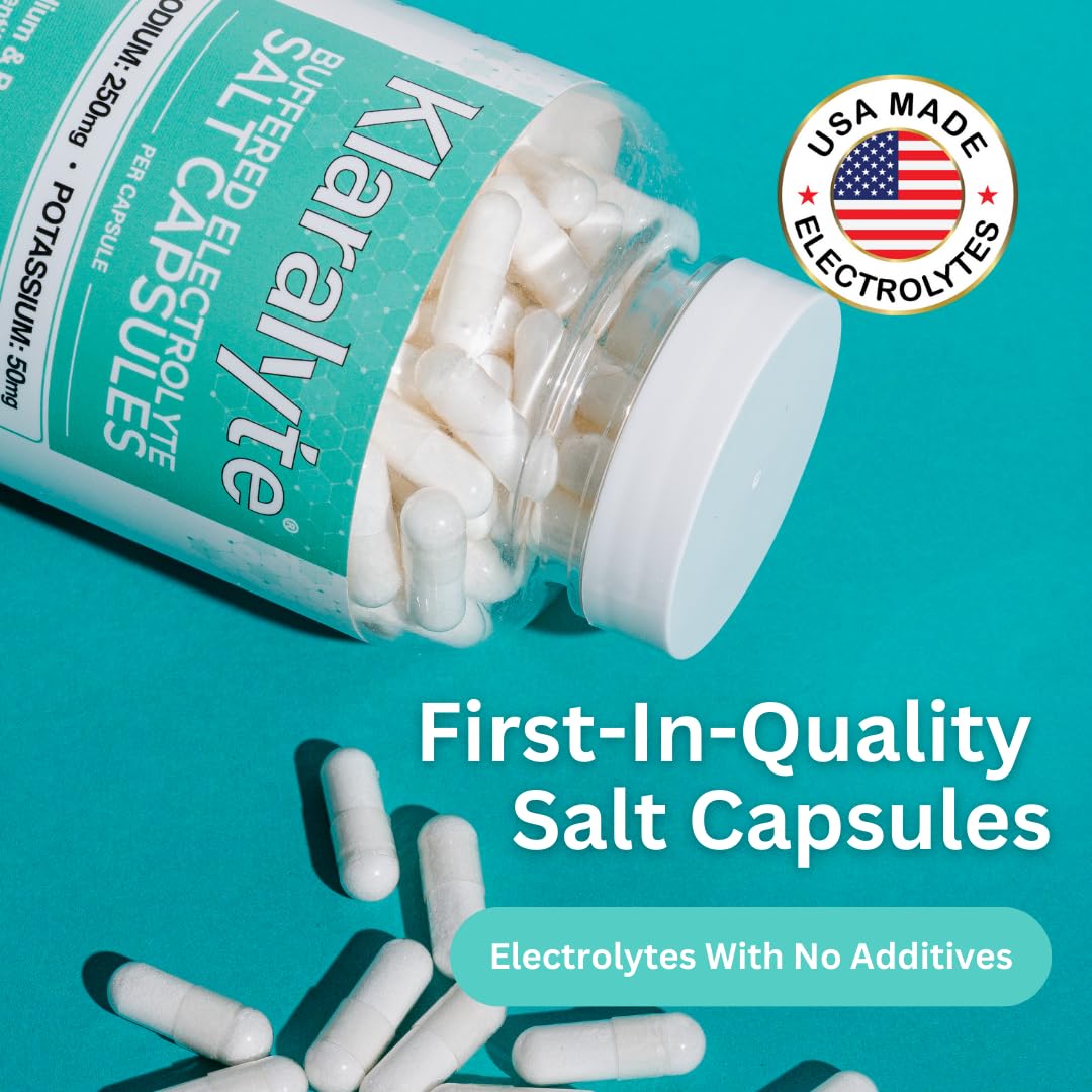 Buffered Electrolyte Salt Capsules, 300 Capsules Value Size, Sodium & Potassium Dietary Supplement