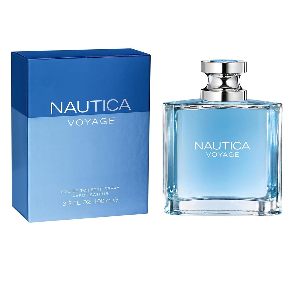 Buy now Nautica Voyage Eau De Toilette, Cologne and Fragrance For Men, Fresh, Romantic, Fruity Scent Woody, Aquatic Notes of Apple, Water Lotus, Cedarwood, and Musk Ideal Day Wear, Long Lasting 3.3Fl oz at indiglob india