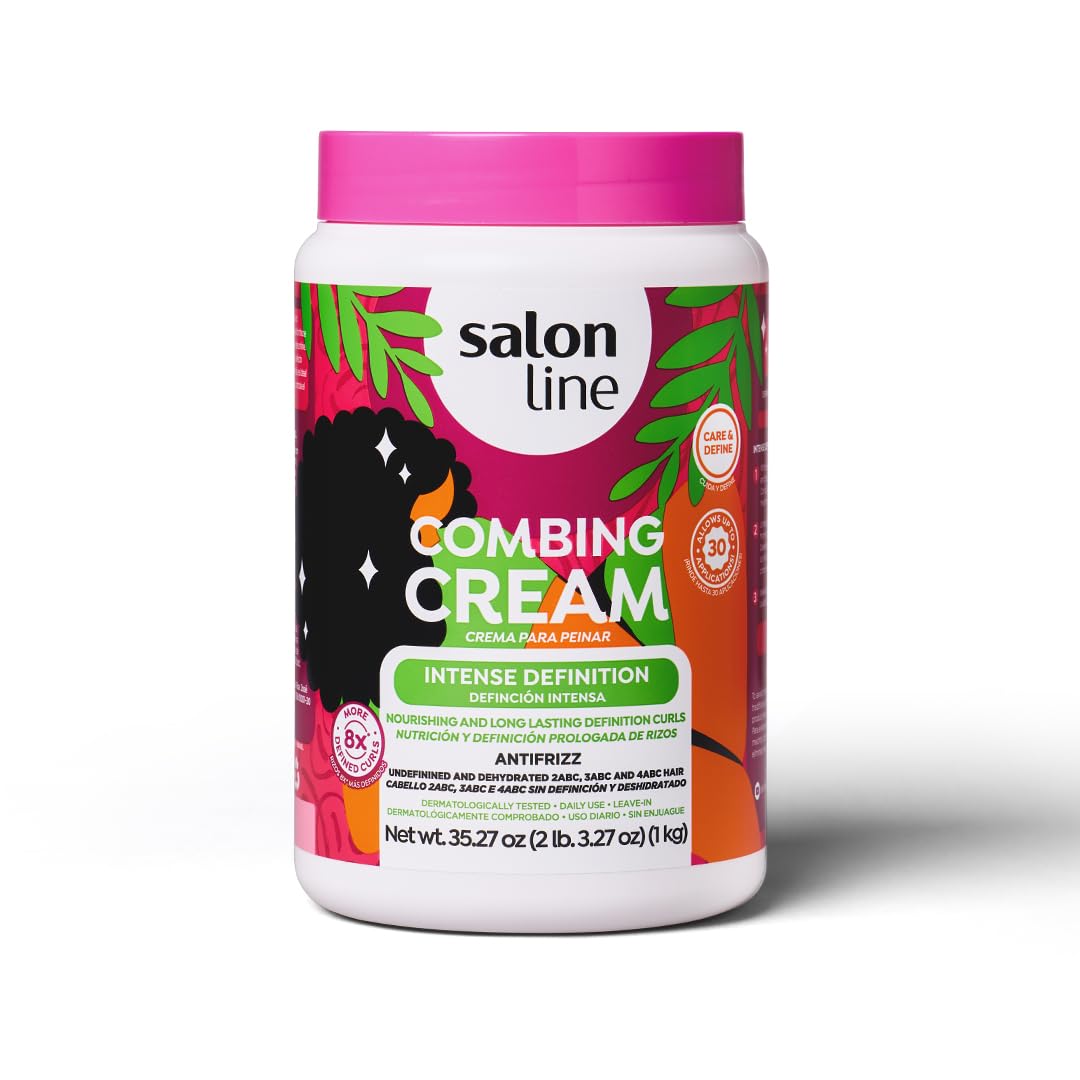 Salon Line, Hair Cream, Leave-In, Curl, Intense Definition Styling Cream, Wavy 35.27 Oz