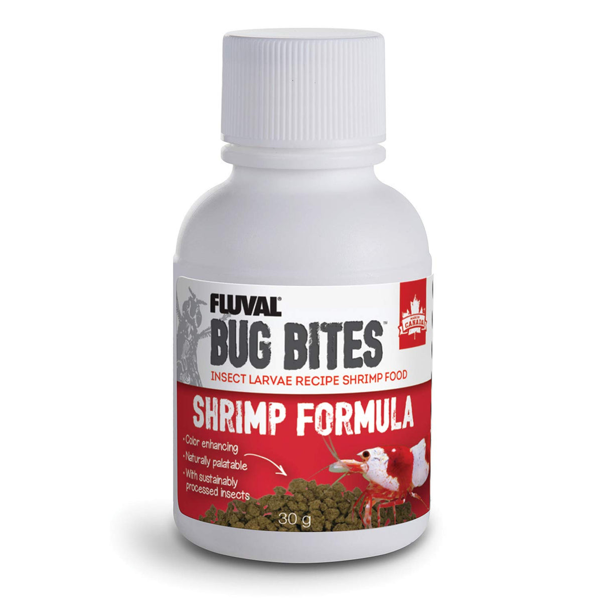 Fluval Bug Bites Fish Food for Shrimp, Brown, 1.06 oz