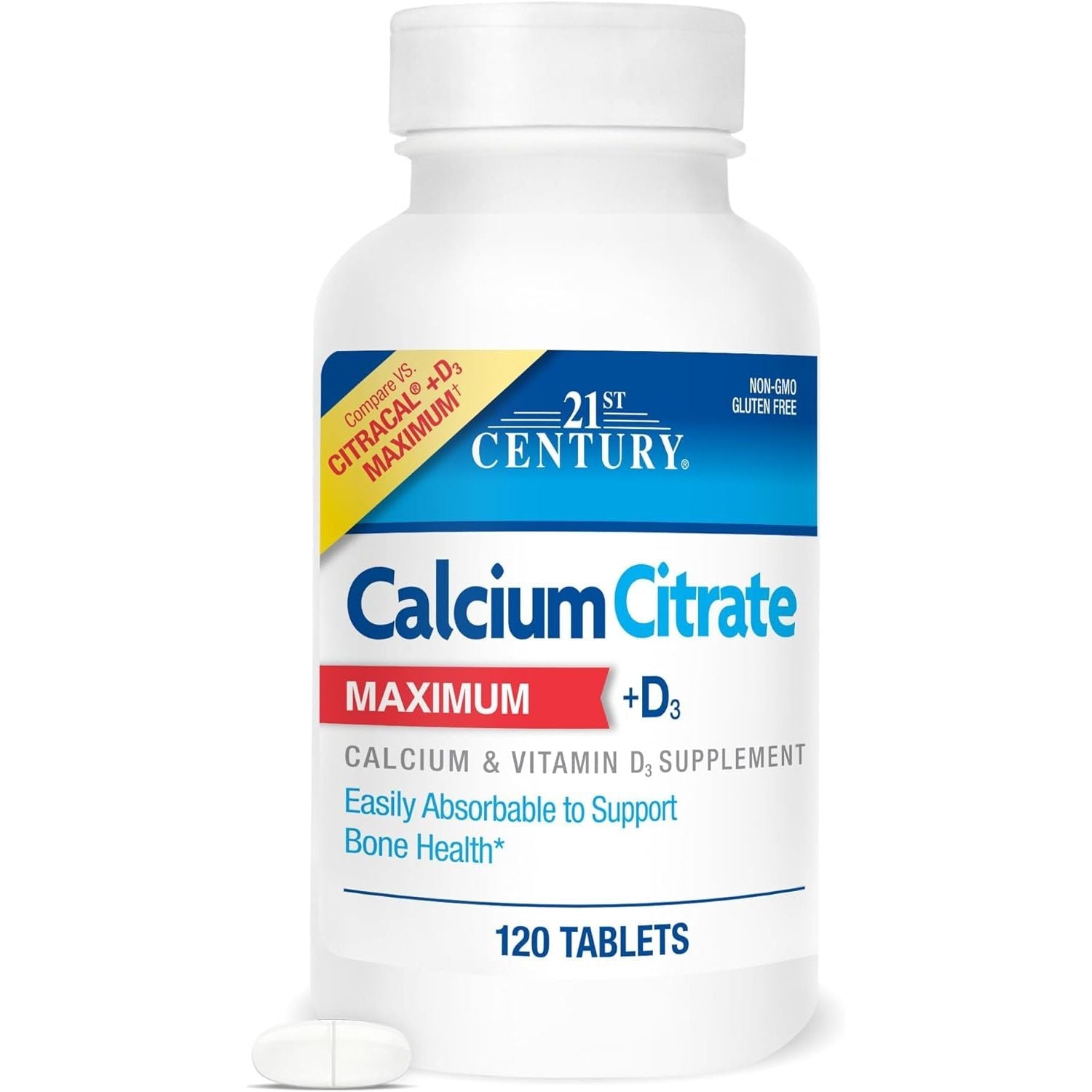 Buy now 21st Century Calcium Citrate Plus D Maximum Caplets, 120 Count (27493) 120 Count (Pack of 1) at indiglob india