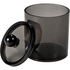 Buy now SheeChung 2 Pack of 10 Oz. Small Clear Plastic Apothecary Jar - Qtip Dispenser Holder Bathroom Vanity Storage Canister Acrylic Jar for Cotton Balls/Swabs/Rounds,Q-tips (Black) at indiglob india