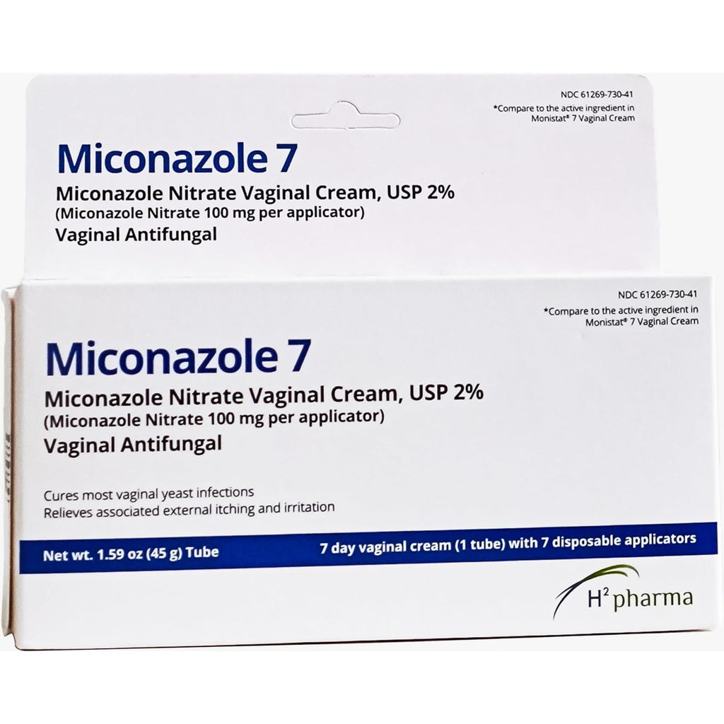 h2 pharma Miconazole 7 - Miconazole Nitrate Cream, USP 2%, 1.59 oz Tube