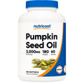 Nutricost Pumpkin Seed Oil 3,000mg Per Serving, 180 Softgels for 60 Servings Per Bottle - GMO-Free, Gluten-Free, Dietary Supplement