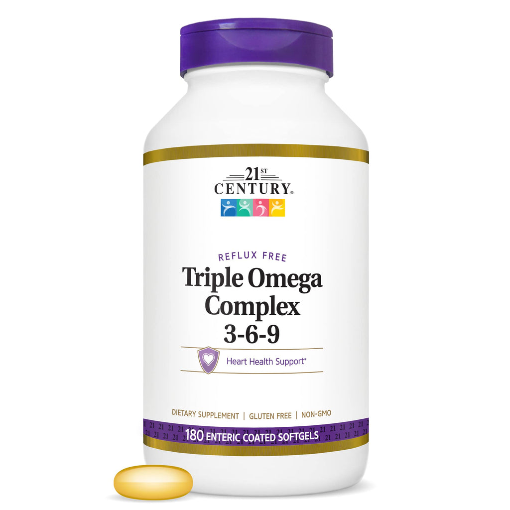 Buy now 21st Century Triple Omega Complex 3 6 9 Enteric Coated Softgels, 180 Count Bottle (22875) at indiglob india