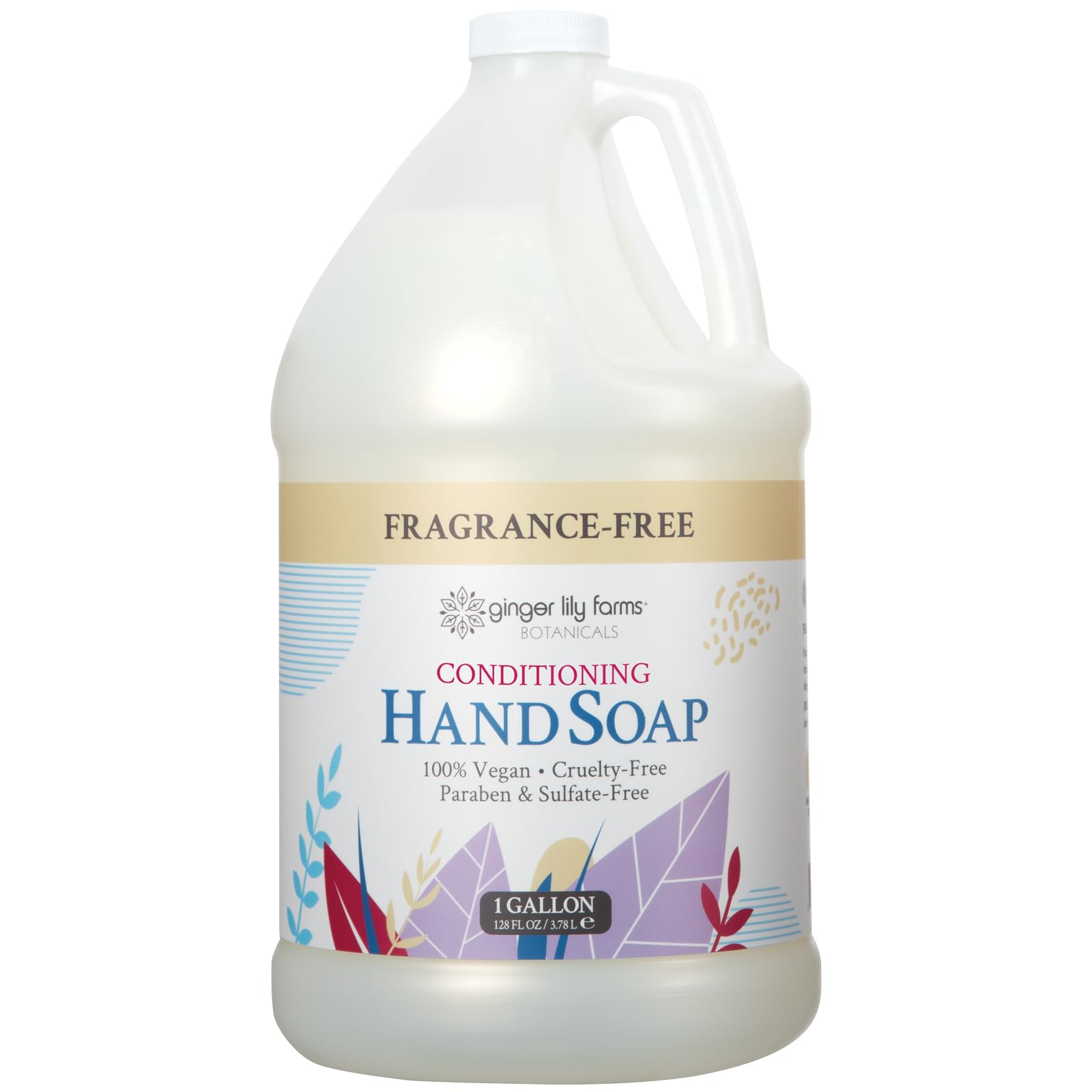 Buy now Ginger Lily Farms Botanicals All-Purpose Liquid Hand Soap Refill, Fragrance Free, 100% Vegan & Cruelty-Free, 1 Gallon at indiglob india