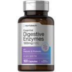 Horbäach Essential Digestive Enzymes | 100 Capsules | Enzyme Blend for Men & Women | Non-GMO & Gluten Free Supplement