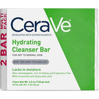CeraVe Hydrating Cleanser Bar, Soap-Free Face & Body Cleanser, 2-Pack | Soap-Free Body Wash and Facial Cleanser with Ceramides Thoroughly Cleanses without Stripping Skin Of Natural Moisture