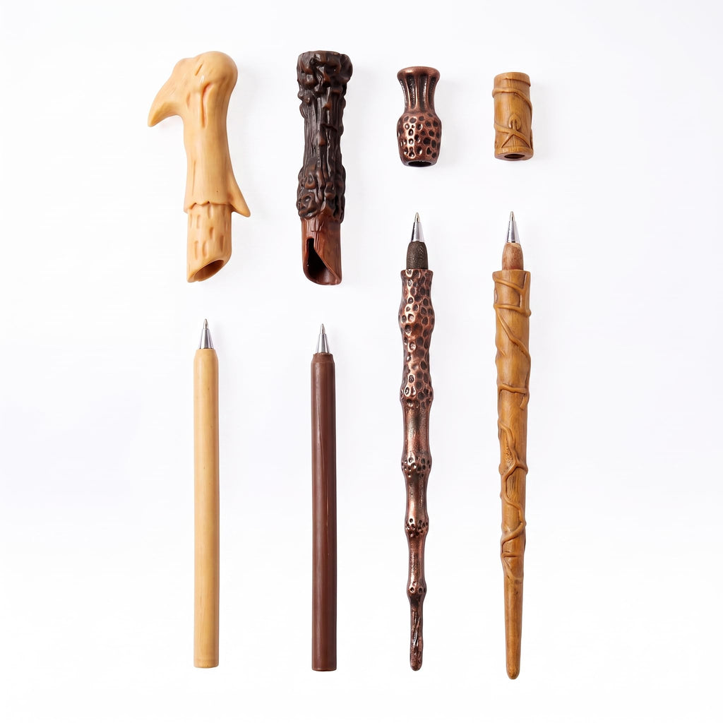 Harry Potter Wizarding World Wand Pens Set of 4 - Voldemort, Hermione, Dumbledore Wands