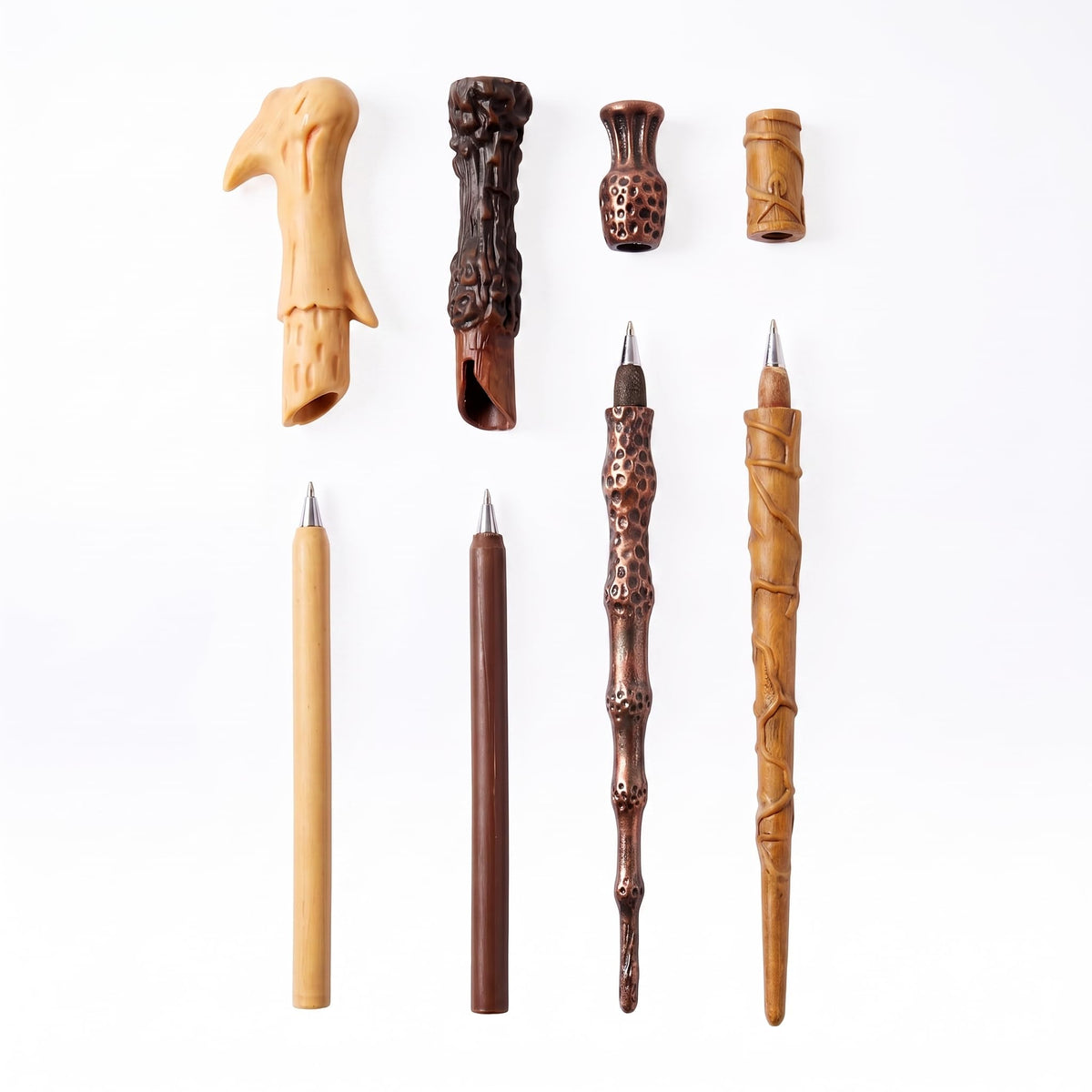 Harry Potter Wizarding World Wand Pens Set of 4 - Voldemort, Hermione, Dumbledore Wands