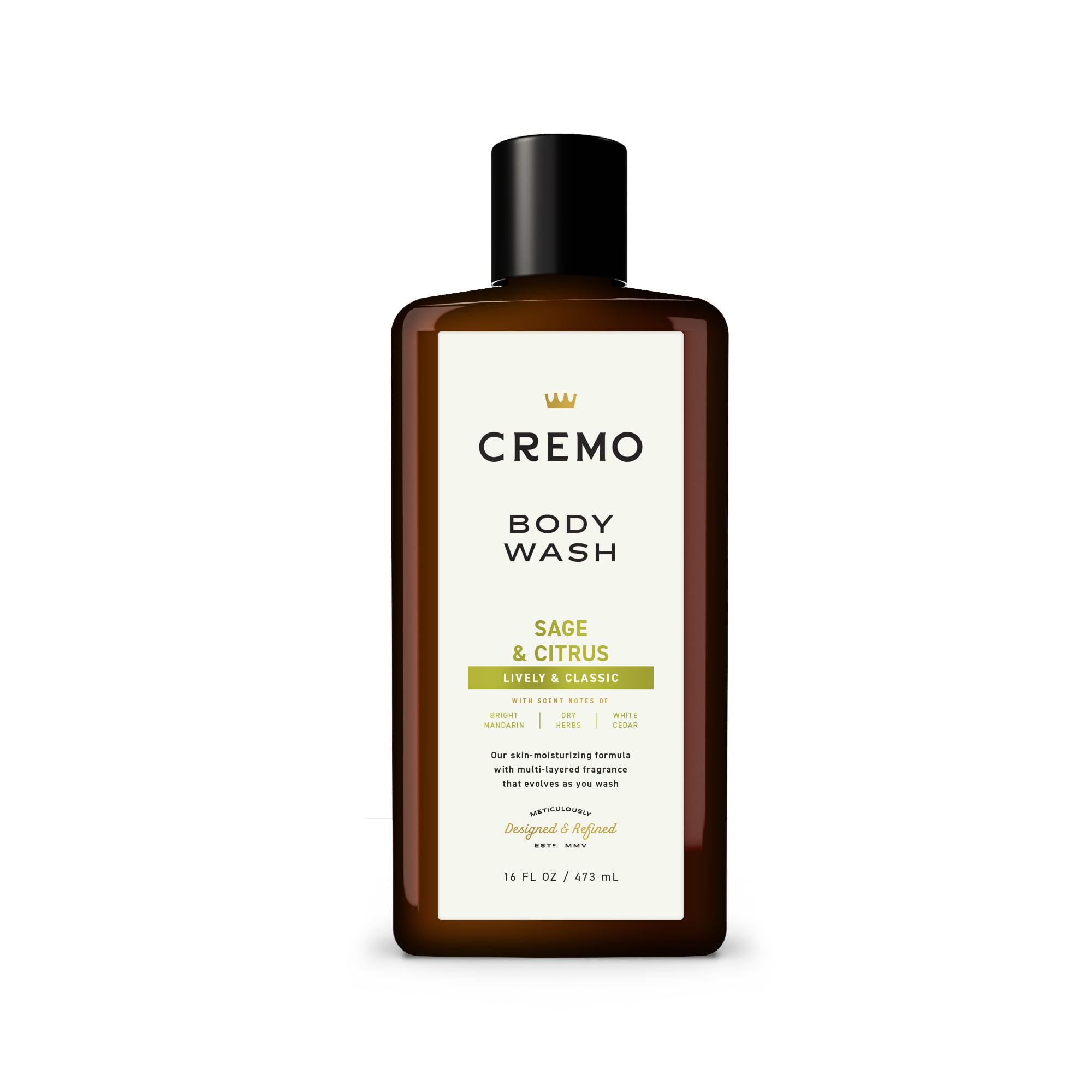 Buy now Cremo Body Wash Men, A Vintage Suede with Notes of White Moss and Rich Amber, 16 Fl Oz at indiglob india