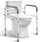 WeHwupe Toilet Safety Rail for Seniors, Height & Width Adjustable Frame