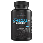 Livingood Daily Omega 3 6 9 Plus Turmeric Curcumin Supplement, 60 Softgels | 5-in-1 Fish Oil Omega 3, 6, 7, 9, EPA, DHA, Emulsified Turmeric Curcumin, Fatty Acids, Brain, Joint, Metabolism, Made in USA