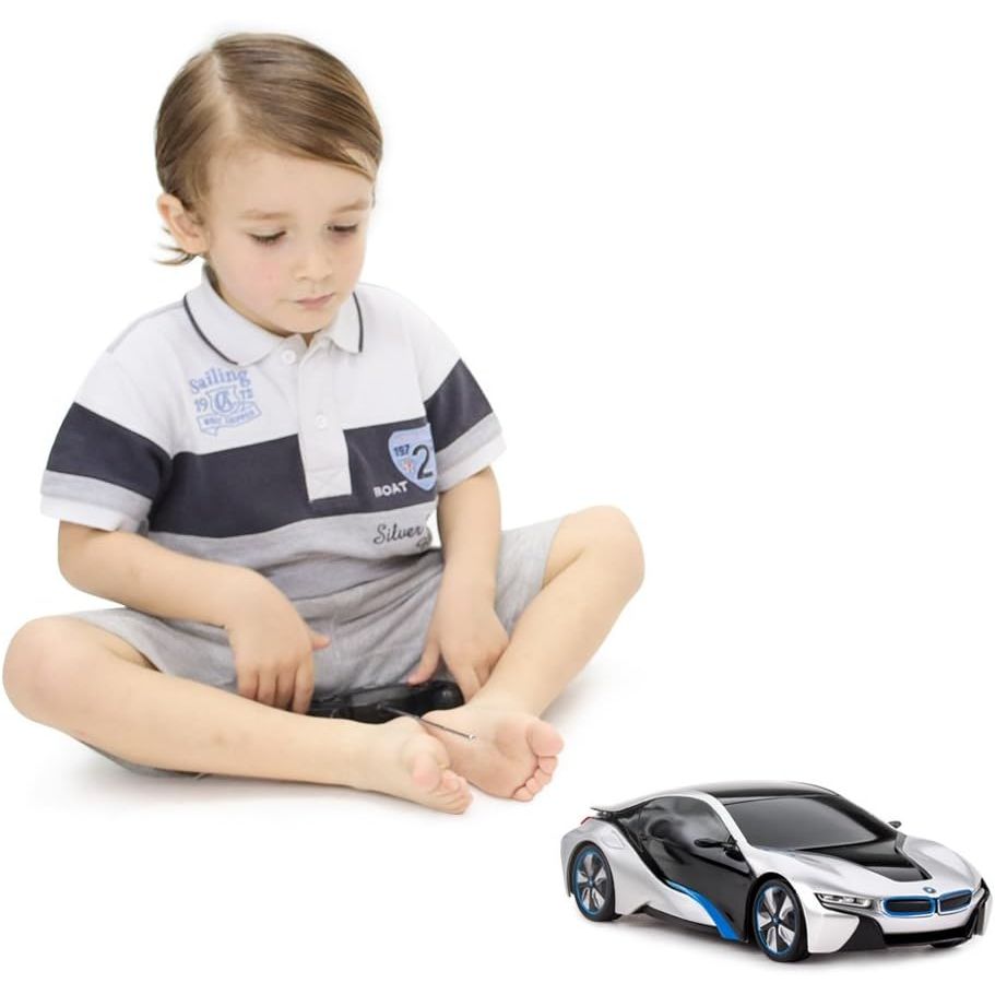 Buy now RASTAR BMW i8 RC Car BMW i8 1/24 Remote Control Car, BMW Toy Car - Silver at indiglob india