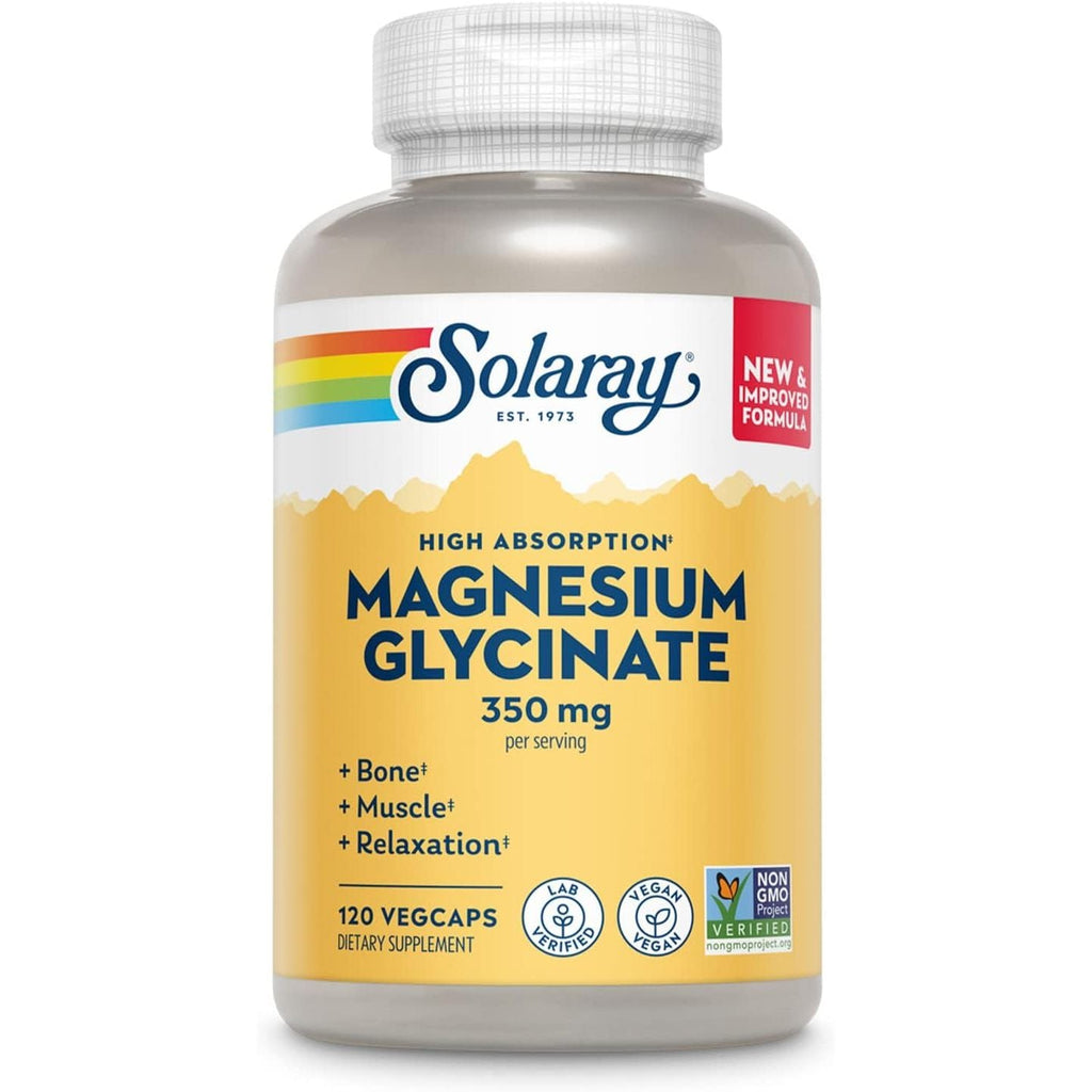 Buy now SOLARAY Magnesium Glycinate Capsules, Chelated Magnesium Bisglycinate w/BioPerine, Higher Absorption Magnesium Supplement - Bones, Muscles, Heart Support, Vegan (30 Servings, 120 VegCaps) 120 Count (Pack of 1) at indiglob india