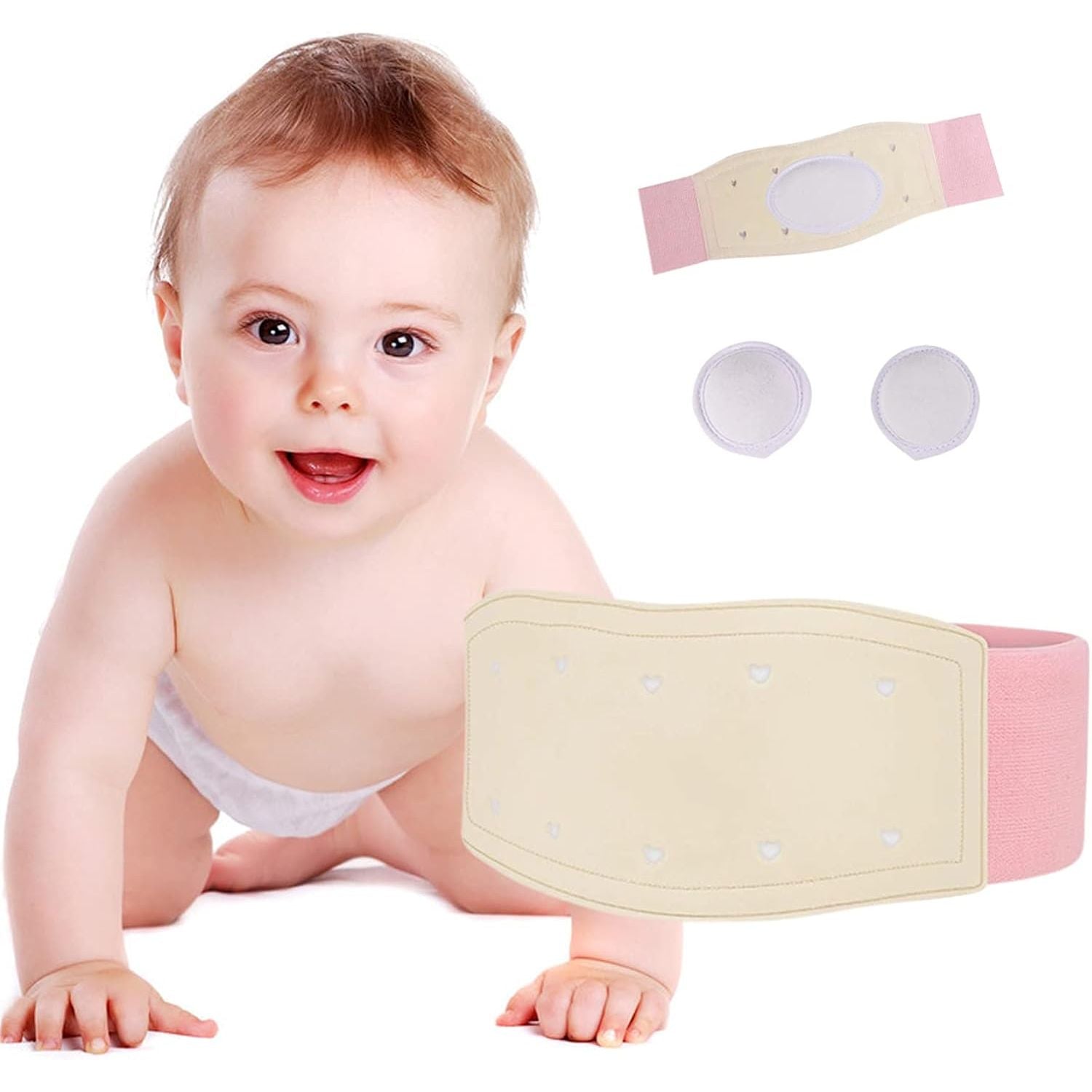 Buy now Paskyee Umbilical Hernia Belt Baby Belly Button Band Infant Belly Wrap Abdominal Binder Hernia Truss Support Adjustable Navel Belly Band Newborn Umbilical Cord Blue Pink at indiglob india