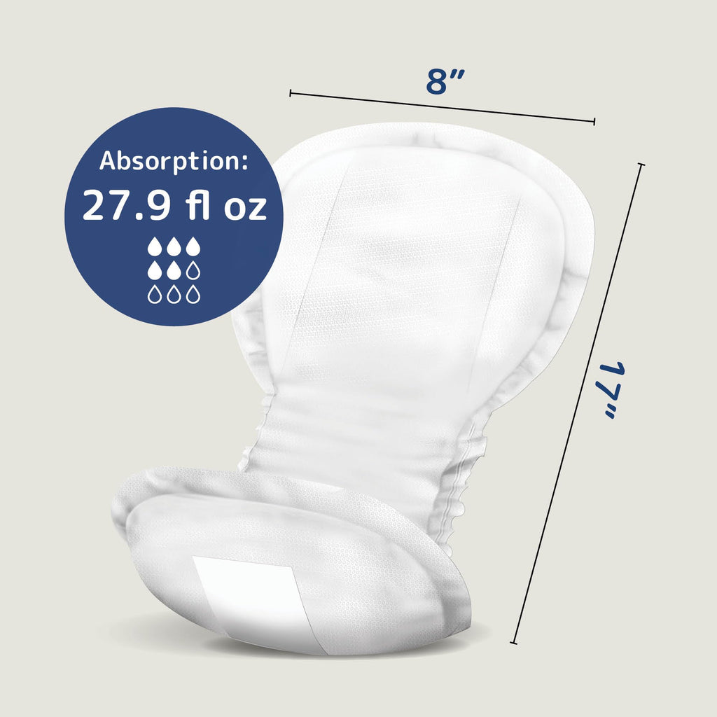 Abena Premium Maternity Pads for Postpartum and After-Delivery Incontinence, Super Absorption, Soft Disposable Pads - 15 Count
