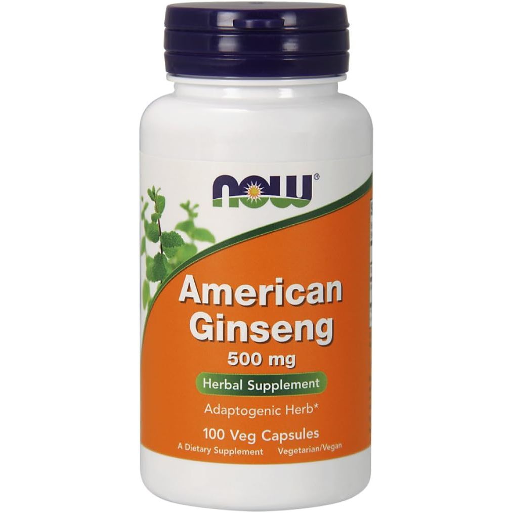 Buy now NOW Foods Supplements, American Ginseng (Panax quinquefolius) 500 mg, Herbal Supplement, 100 Veg Capsules 2 at indiglob india