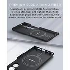 Buy now Thinborne Compatible with Samsung Galaxy S24 Ultra Case, [Made of 600D Aramid Fiber] [Magnetic Charging] [Thin & Lightweight] [ Slim Minimalist Style with Carbon Fiber Textures] at indiglob india